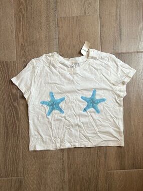 Aerie Graphic Cropped Baby T-Shirt NWT